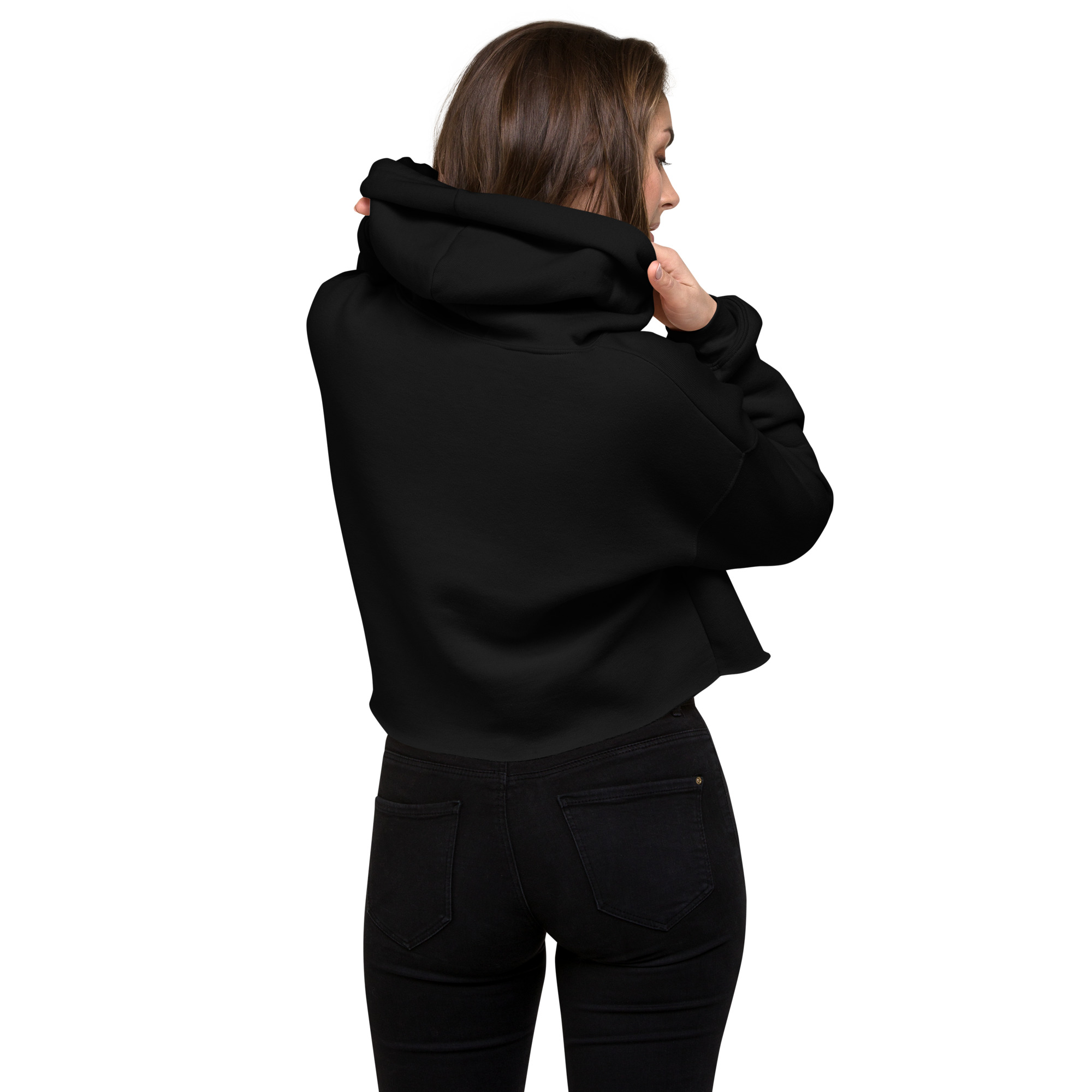 Cutest Love Pickleball Women’s Cropped Hoodie – Black - Image 3