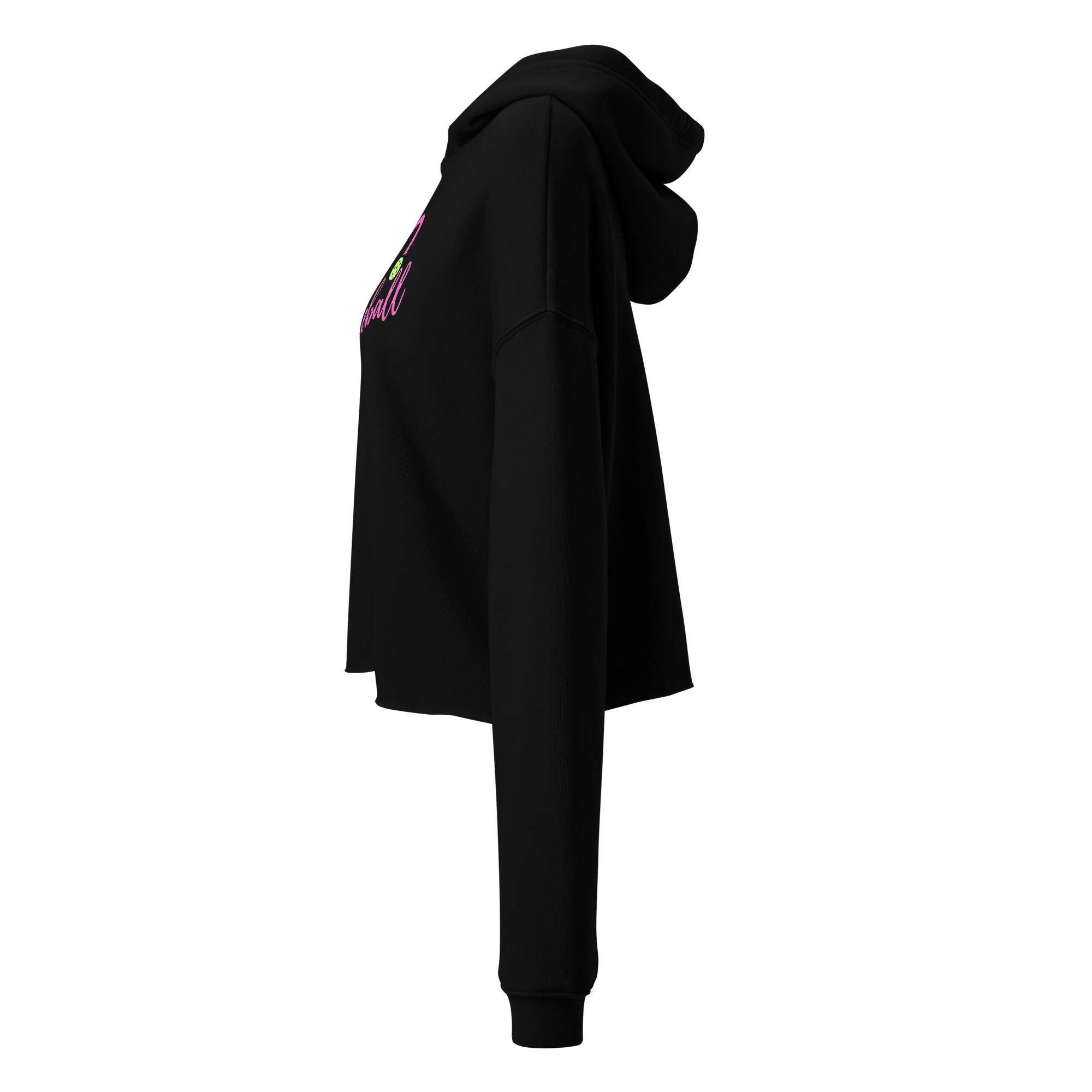 Cutest Love Pickleball Women’s Cropped Hoodie – Black - Image 4